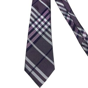 Simons Purple Plaid Silk Tie